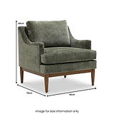 Kendrick Chenille Chair Olive from Roseland Furniture
