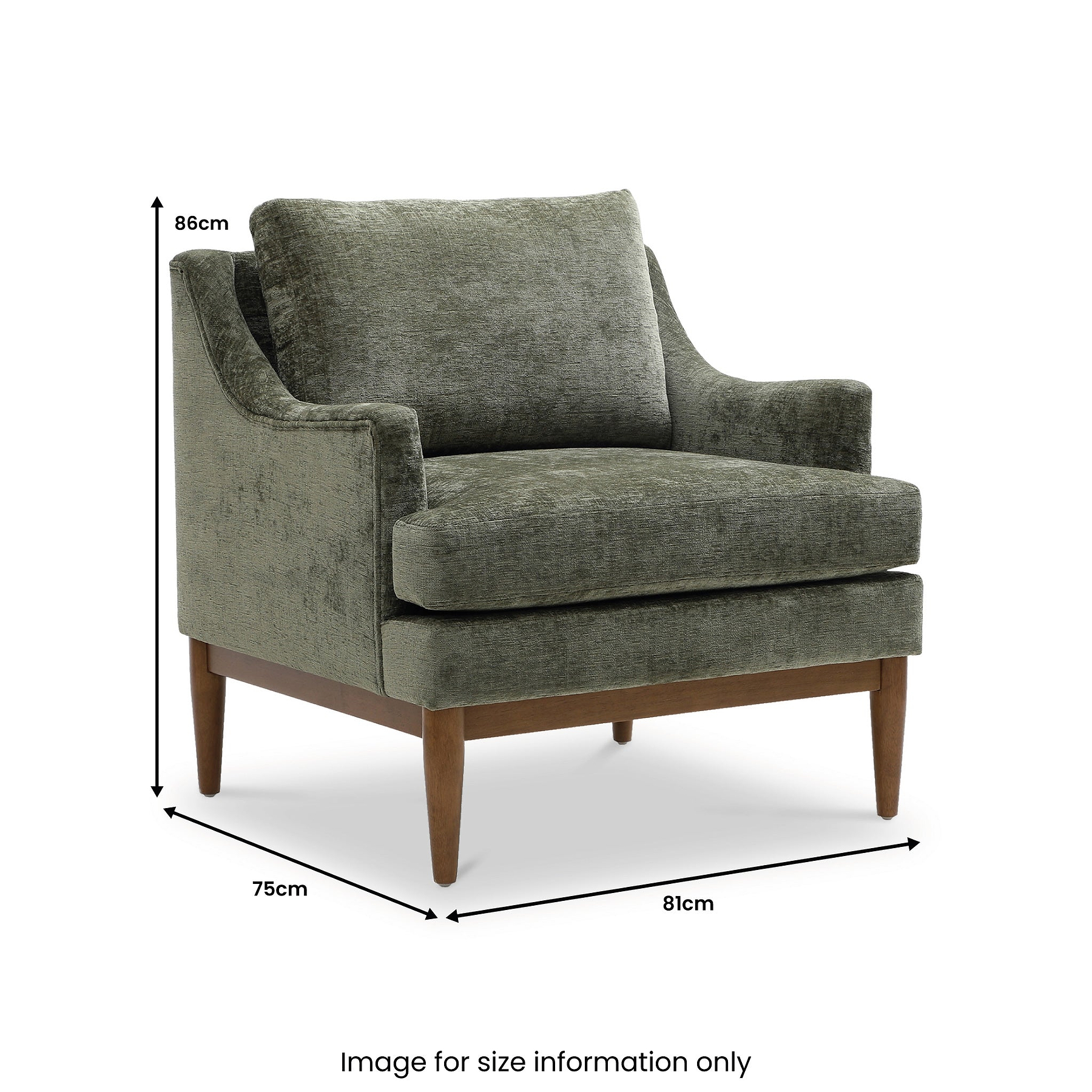 Kendrick Chenille Chair Olive from Roseland Furniture