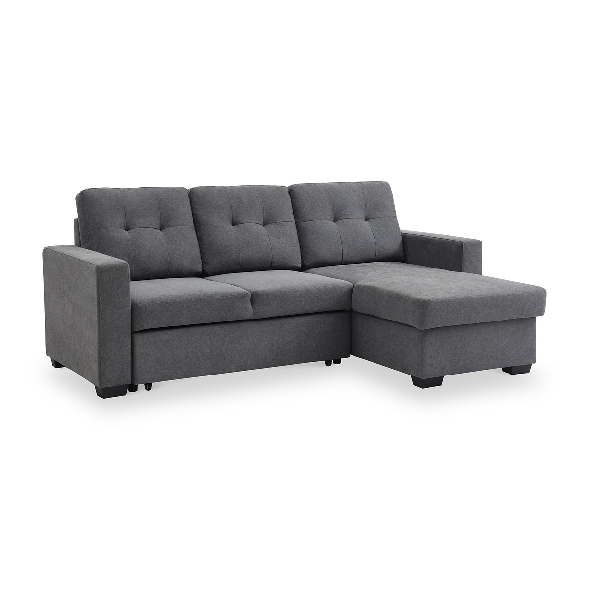 Winslet Button Back Chaise Sofabed Grey from Roseland Furniture