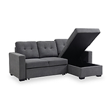 Winslet Button Back Chaise Sofabed Grey from Roseland Furniture