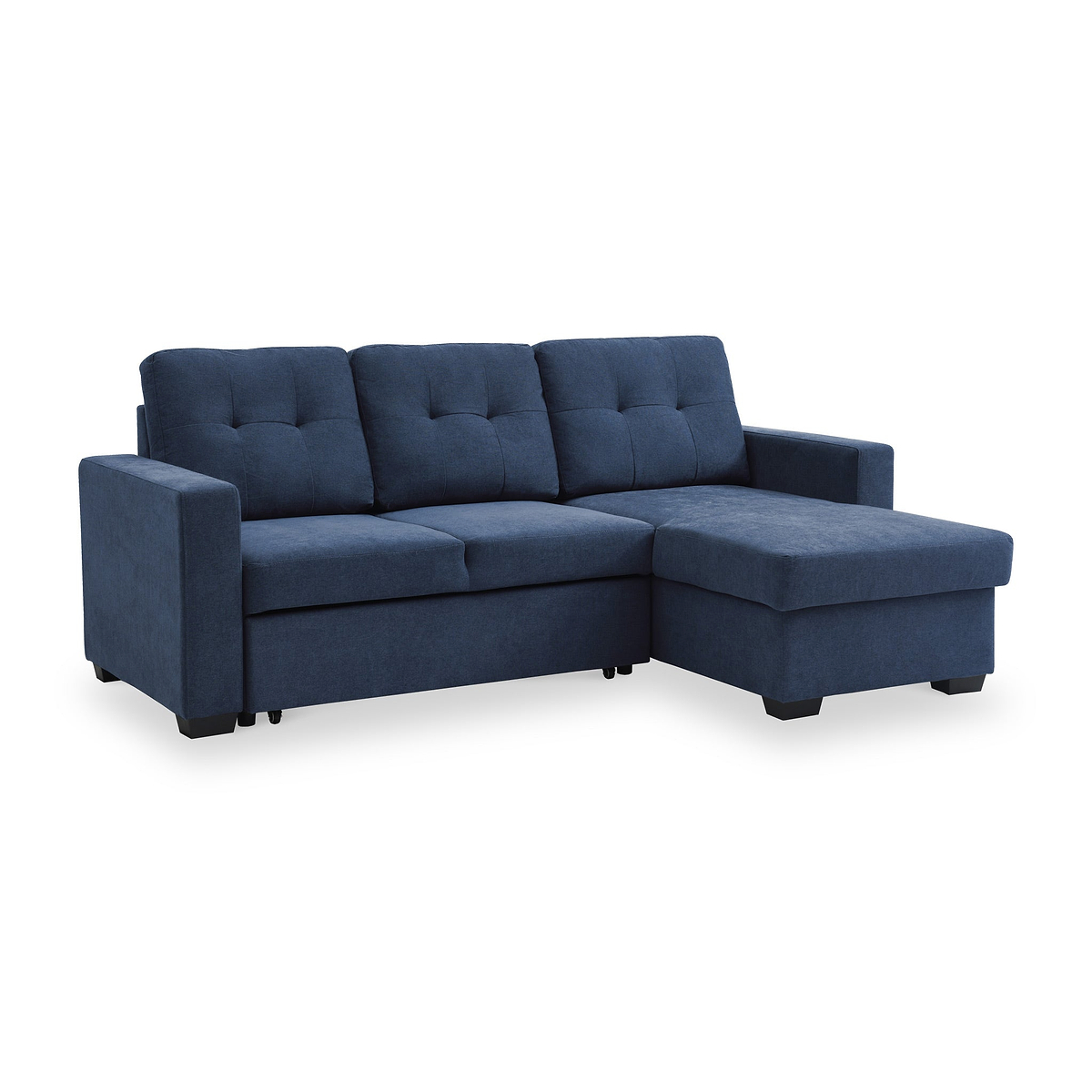 Winslet Button Back Chaise Sofabed Navy from Roseland Furniture