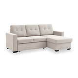 Winslet Button Back Chaise Sofabed Natural from Roseland Furniture