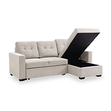 Winslet Button Back Chaise Sofabed Natural from Roseland Furniture