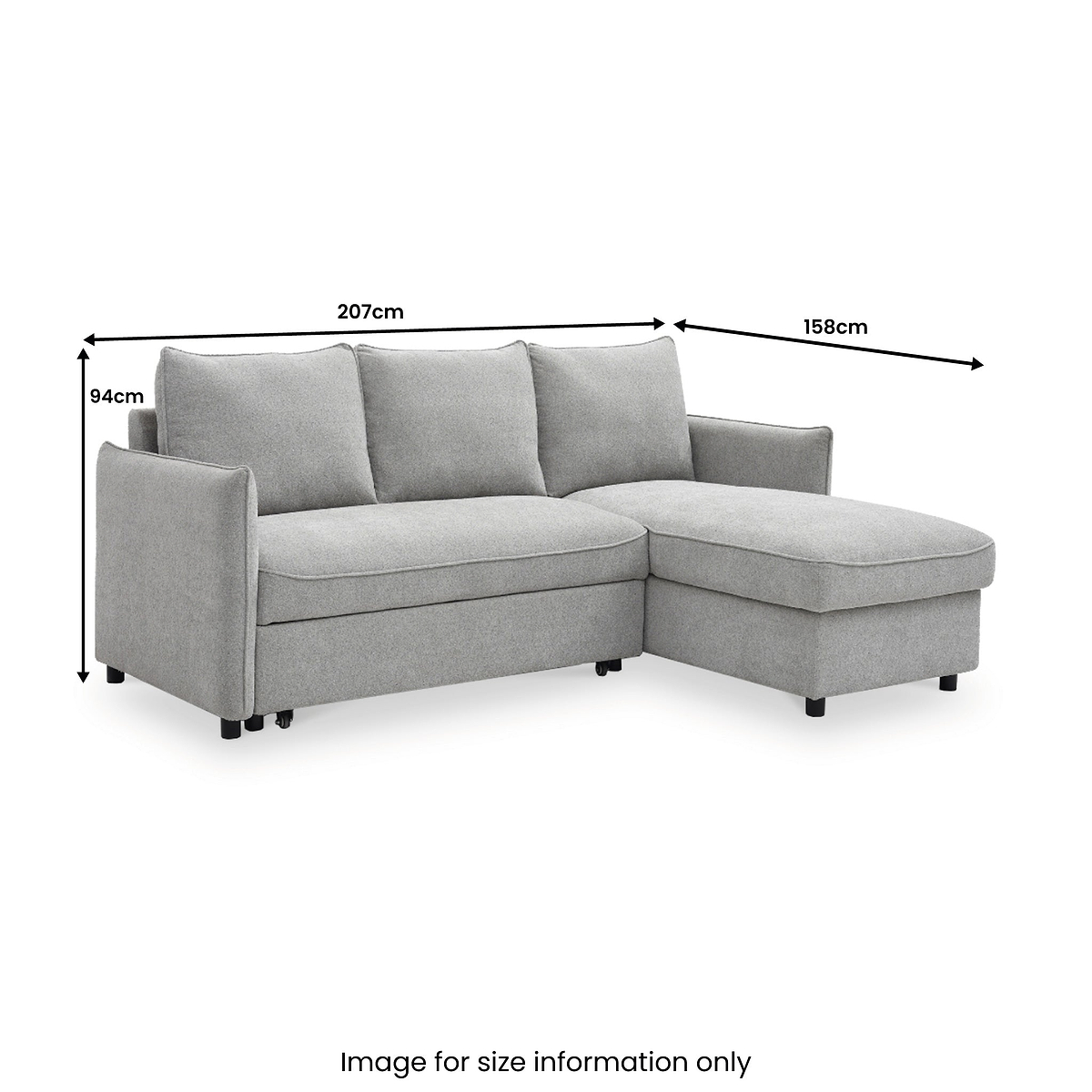 Keya Boucle Pop Up Chaise Sofa Bed from Roseland Furniture