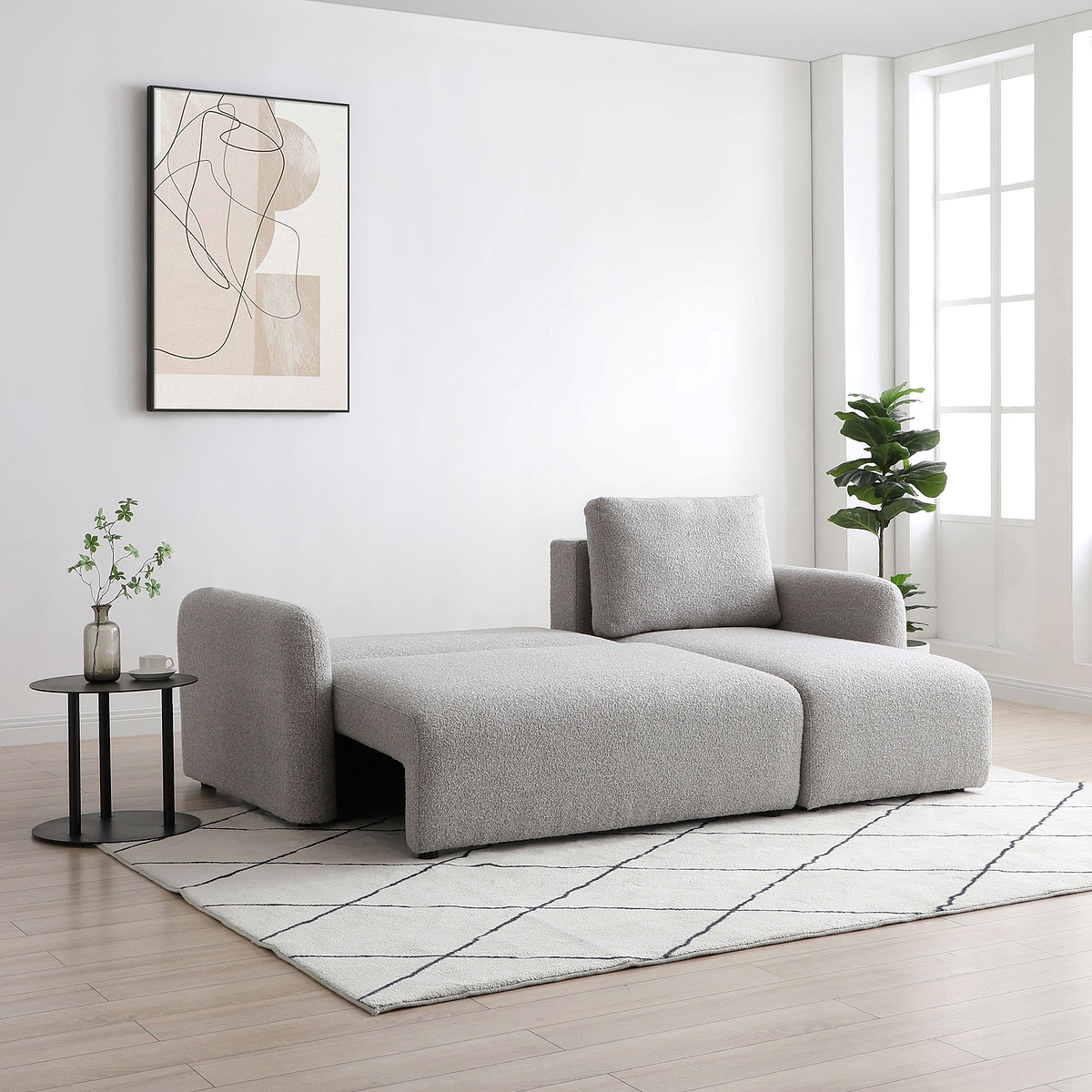 Marla Soft Boucle Chaise Sofabed from Roseland Furniture