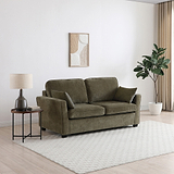 Westcott 2 Seater Sofa Bed w Pocket Mattress Olive from Roseland Furniture
