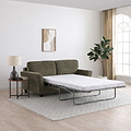 Westcott 2 Seater Sofa Bed w Pocket Mattress Olive from Roseland Furniture