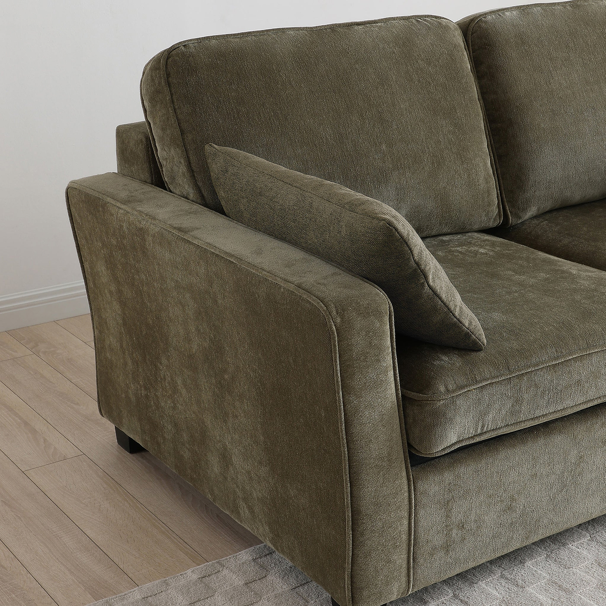 Westcott 2 Seater Sofa Bed w Pocket Mattress Olive from Roseland Furniture