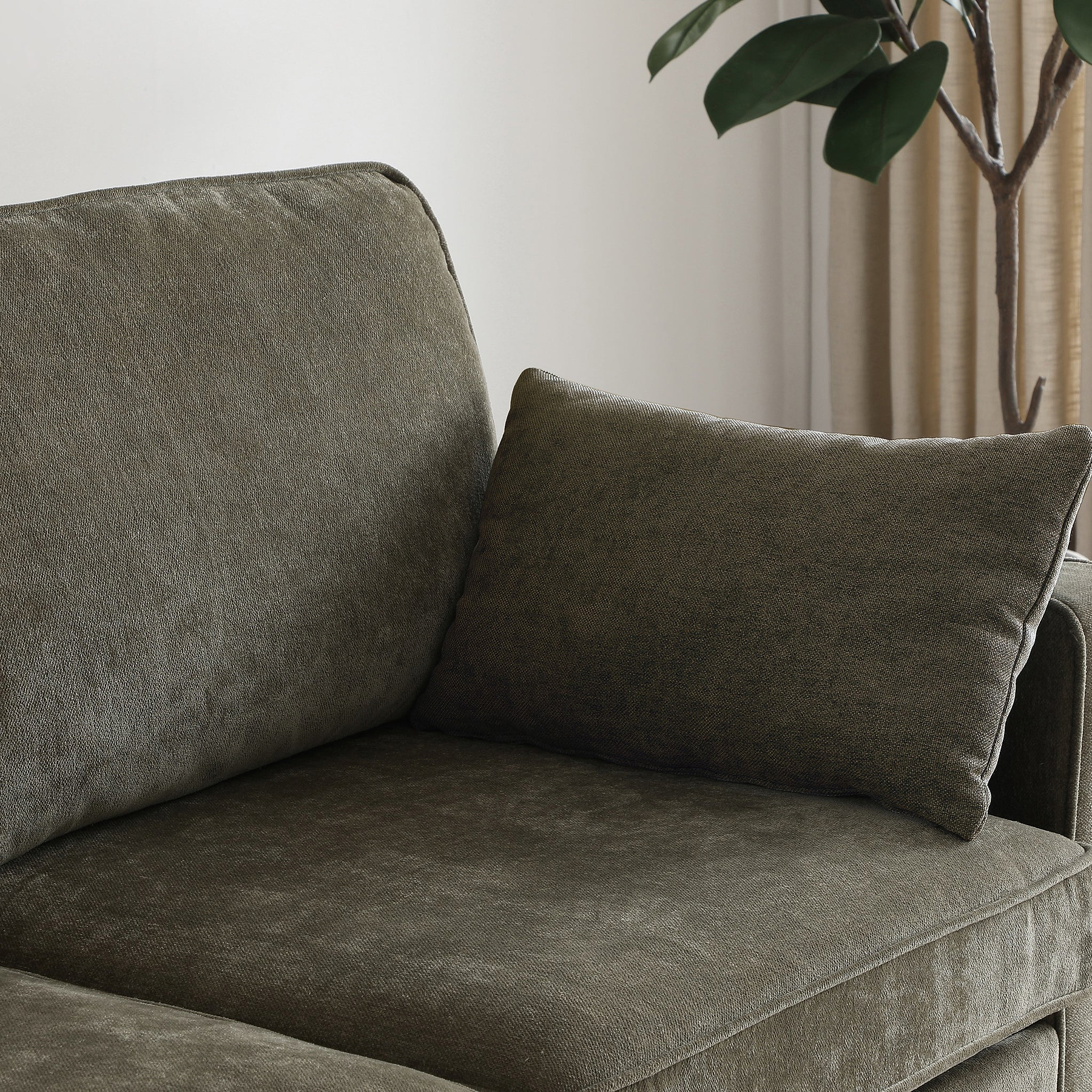 Westcott 2 Seater Sofa Bed w Pocket Mattress Olive from Roseland Furniture