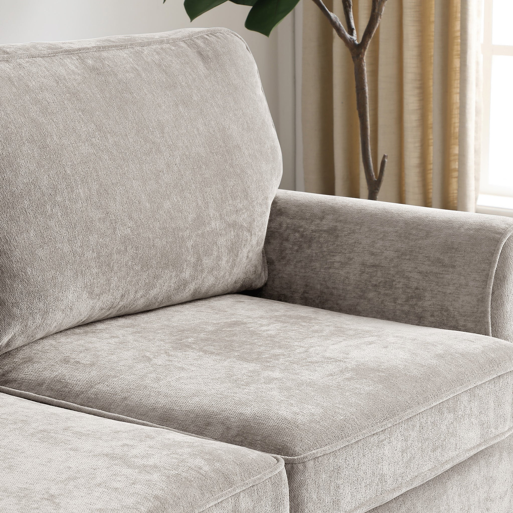 Blythe Natural 2 Seater Sofa Bed With Foam Mattress from Roseland Furniture