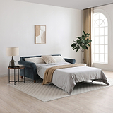 Blythe Navy 2 Seater Sofa Bed With Foam Mattress from Roseland Furniture