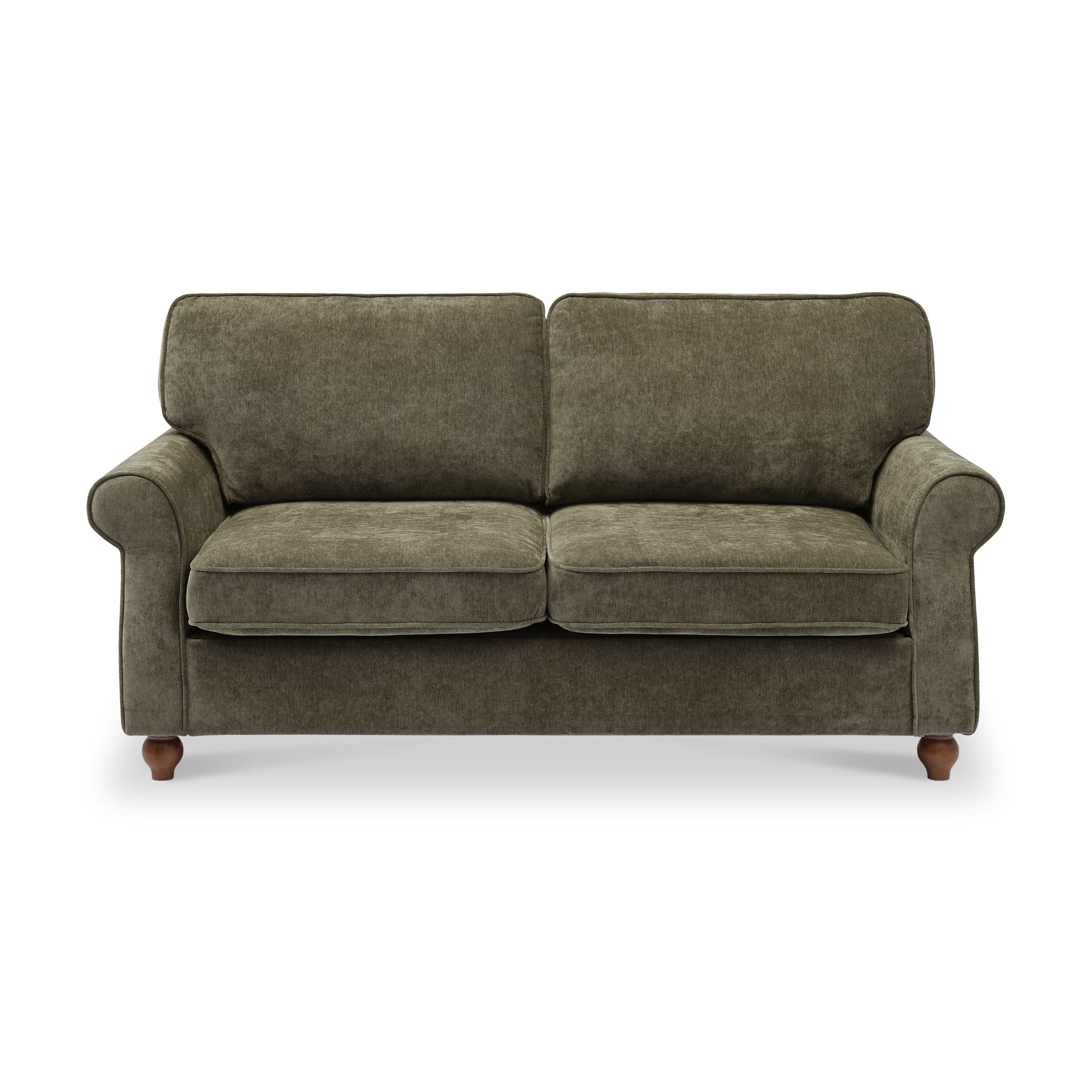 Blythe 2 Seater Sofa Bed w Pocket Mattress Olive from Roseland Furniture