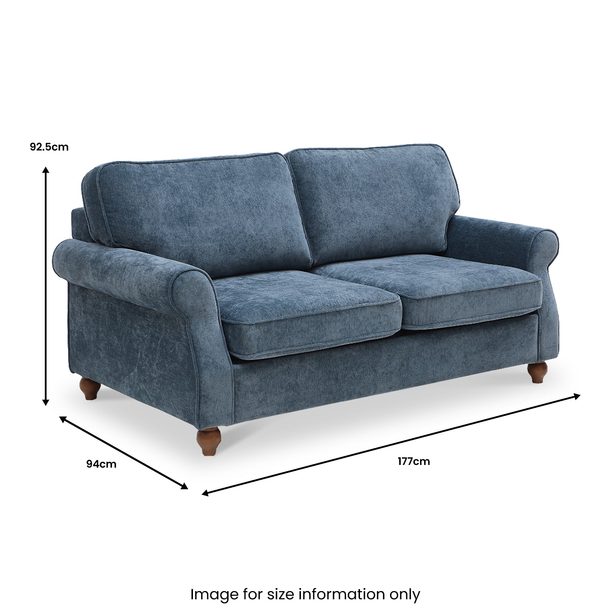 Blythe 2 Seater Sofa Navy from Roseland Furniture