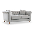 Clarence Putty Velvet Chesterfield 2 Seater Sofa