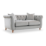 Clarence Putty Velvet Chesterfield 2 Seater Sofa