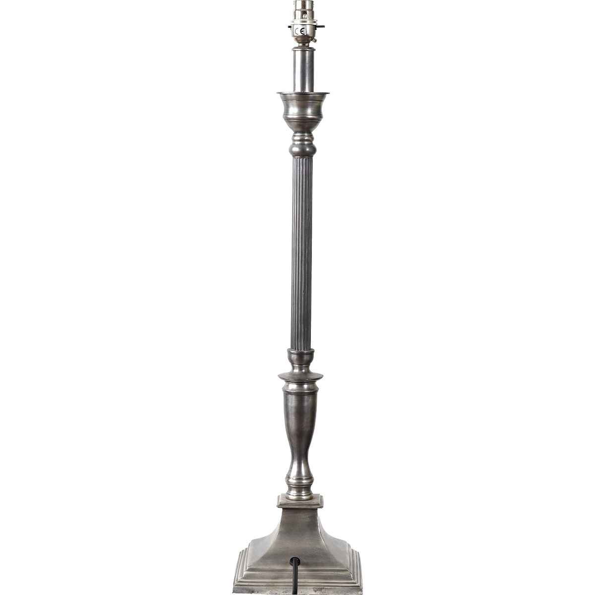 Canterbury Antique Silver Metal Table Lamp