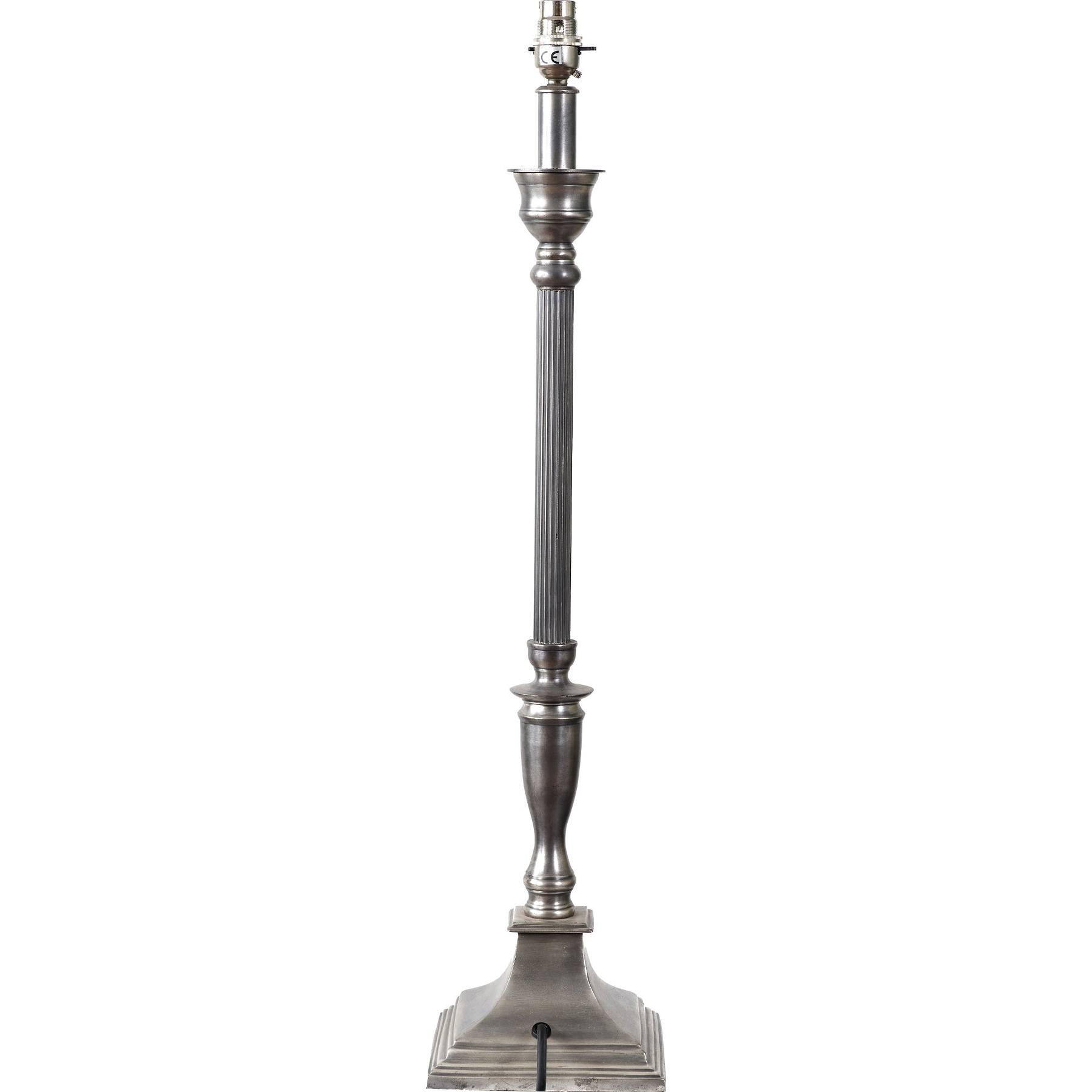 Canterbury Antique Silver Metal Table Lamp