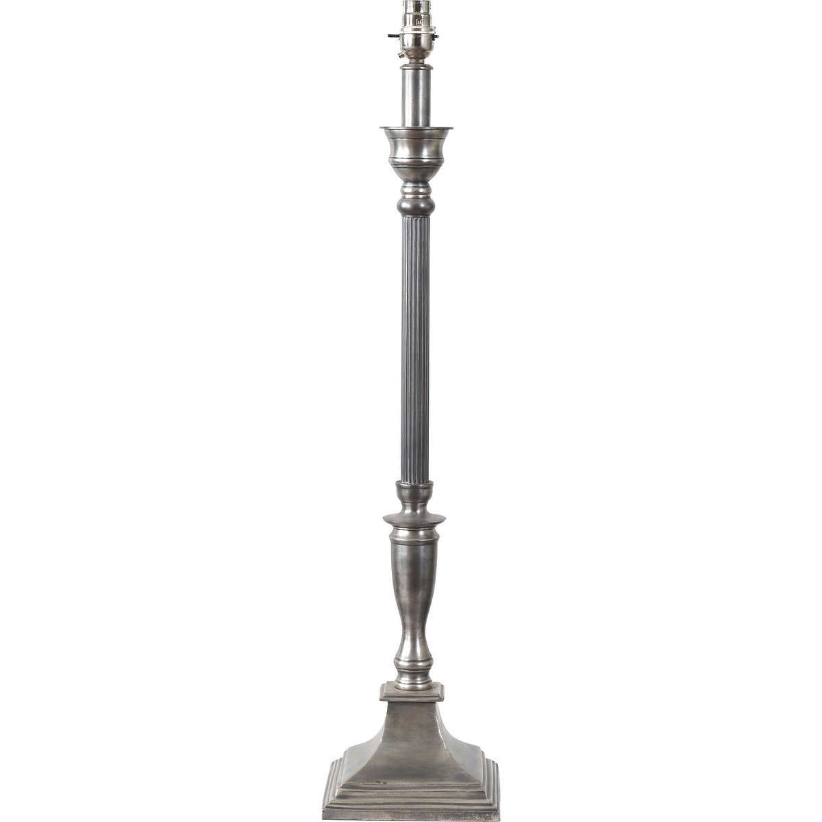 Canterbury Antique Silver Metal Table Lamp