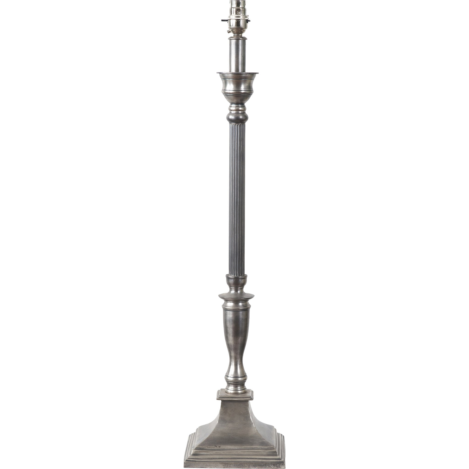 Canterbury Antique Silver Metal Table Lamp
