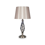 Jenna Silver Metal Twist Detail Table Lamp from Roseland FurnitureJenna Silver Metal Twist Detail Table Lamp from Roseland Furniture