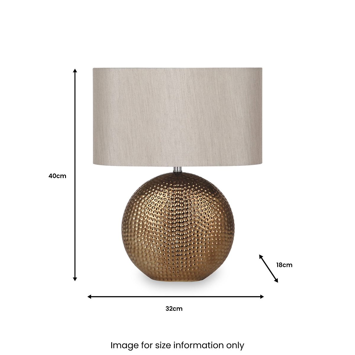 Mabel Bronze Dot Textured Ceramic Table Lamp from Roseland Furniture