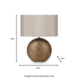 Mabel Bronze Dot Textured Ceramic Table Lamp from Roseland Furniture