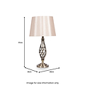Jenna Antique Brass Metal Twist Detail Table Lamp from Roseland Furniture