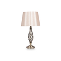 Jenna Antique Brass Metal Twist Detail Table Lamp from Roseland Furniture
