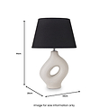 Ulla Monochrome Organic Ceramic Table Lamp