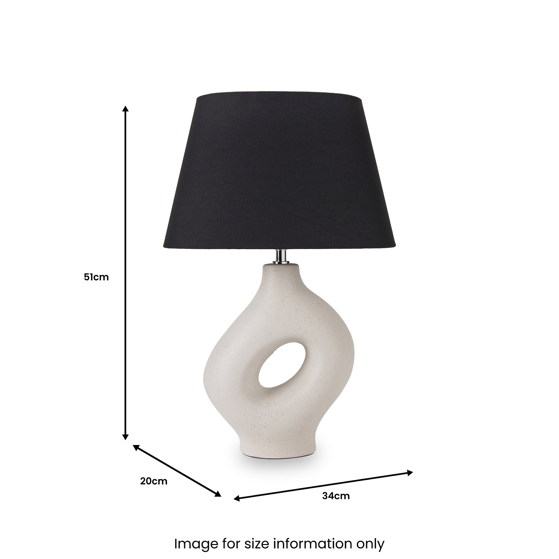 Ulla Monochrome Organic Ceramic Table Lamp