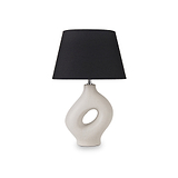 Ulla Monochrome Organic Ceramic Table Lamp from Roseland Furniture