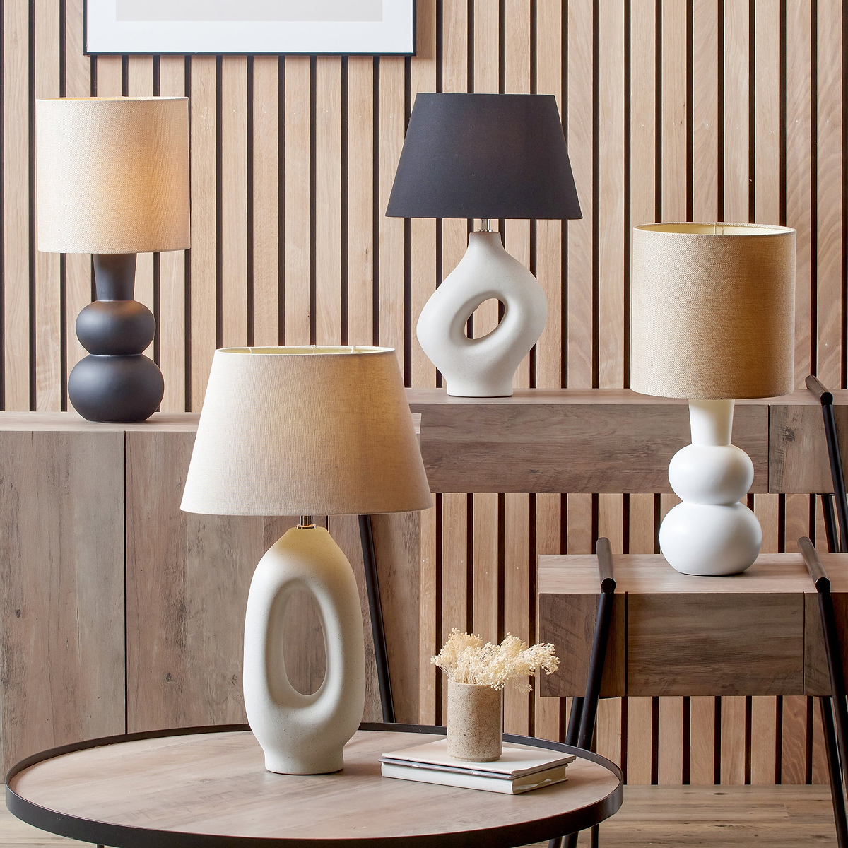 Ulla Monochrome Organic Ceramic Table Lamp
