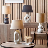 Ulla Monochrome Organic Ceramic Table Lamp