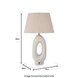 Laila Natural Organic Tall Ceramic Table Lamp