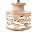 Kingsbury White Wash Carved Wood Table Lamp