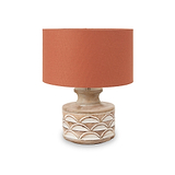 Kingsbury White Wash Carved Wood Table Lamp from Roseland Furniture