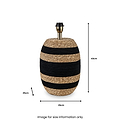 Kalutara Black and Natural Sea Grass Tall Table Lamp