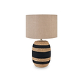 Kalutara Black and Natural Sea Grass Tall Table Lamp