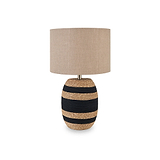 Kalutara Black and Natural Sea Grass Tall Table Lamp