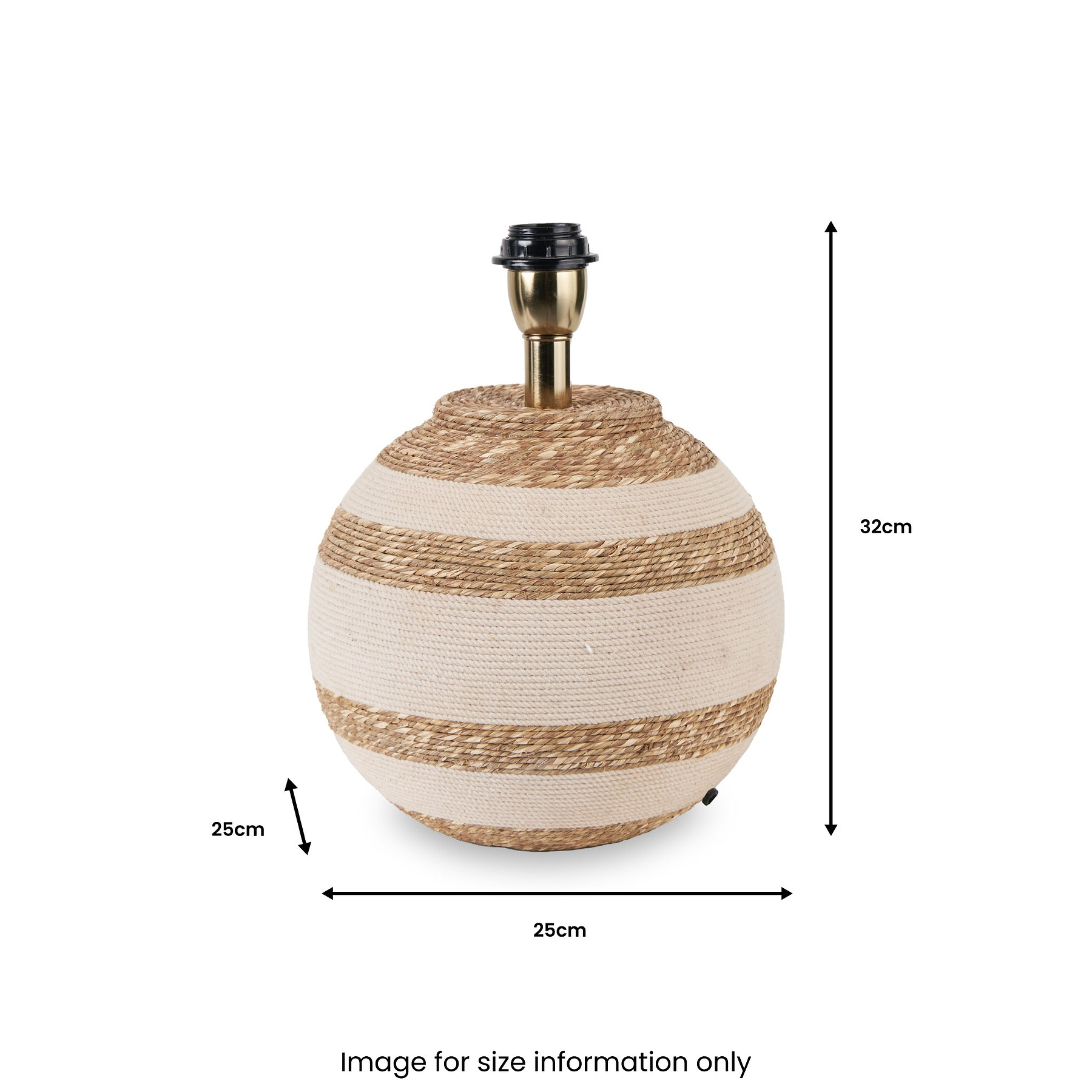 Talalla Cream and Natural Sea Grass Round Table Lamp