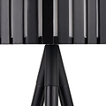 Rabanne Slatted Black Wood Tripod Table Lamp