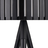 Rabanne Slatted Black Wood Tripod Table Lamp