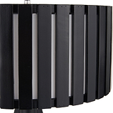 Rabanne Slatted Black Wood Tripod Table Lamp
