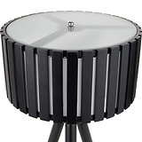 Rabanne Slatted Black Wood Tripod Table Lamp