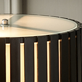 Rabanne Slatted Black Wood Tripod Table Lamp