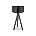 Rabanne Slatted Black Wood Tripod Table Lamp from Roseland Furniture