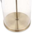 Cloche Clear Glass and Antique Brass Table Lamp
