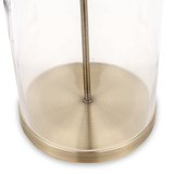 Cloche Clear Glass and Antique Brass Table Lamp