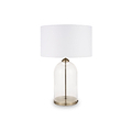 Cloche Clear Glass and Antique Brass Table Lamp from Roseland Furniture