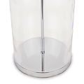 Cloche Clear Glass and Silver Table Lamp